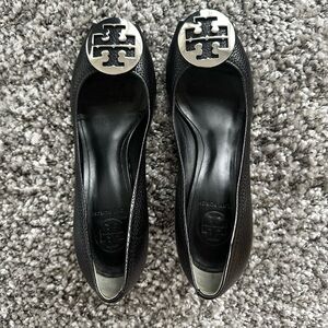 Tory Burch Peep Toe Wedge Pumps